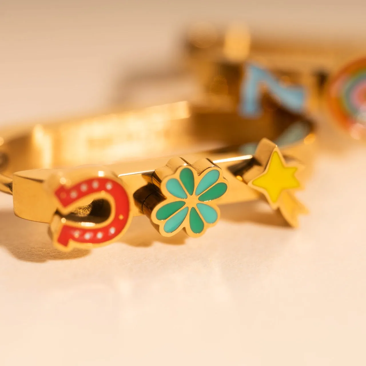 Lucky Oblong 3D Huggie Hoop Earrings sold by Modcloth product image thumbnail 3