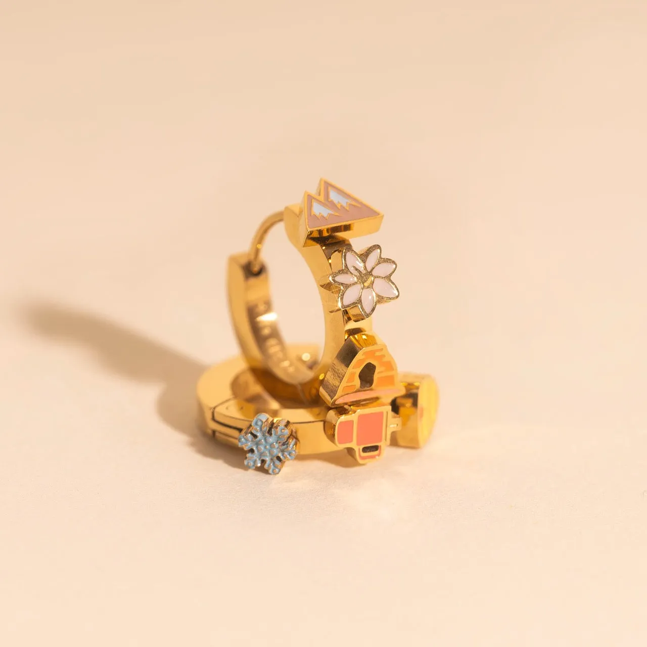 Utah 3D Huggie Hoop Earrings sold by Modcloth product image thumbnail 2