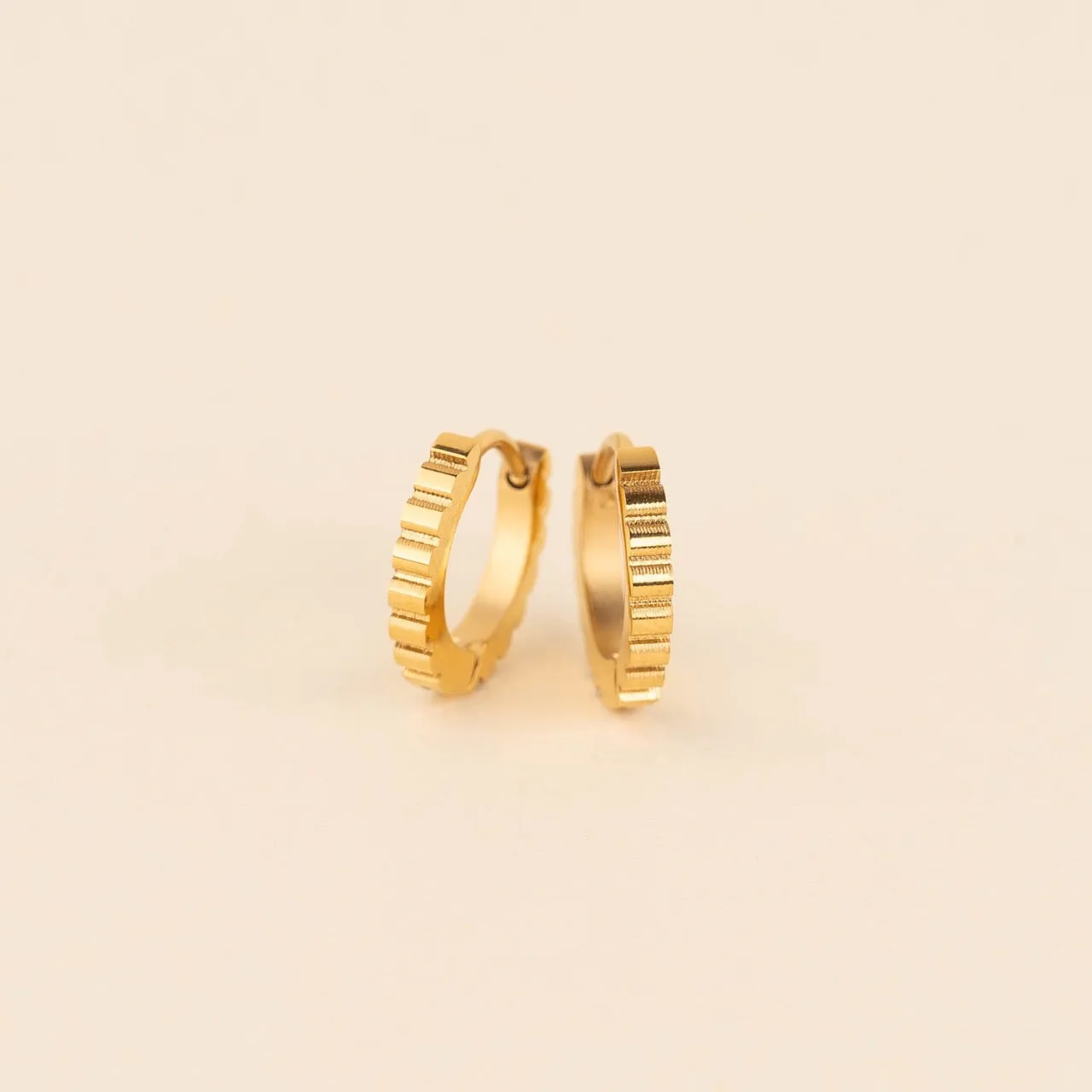 Scalloped Huggie Hoop Earrings sold by Modcloth product image thumbnail 4