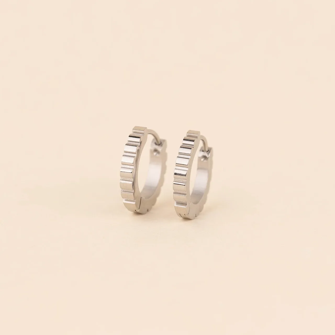 Scalloped Huggie Hoop Earrings sold by Modcloth product image thumbnail 5