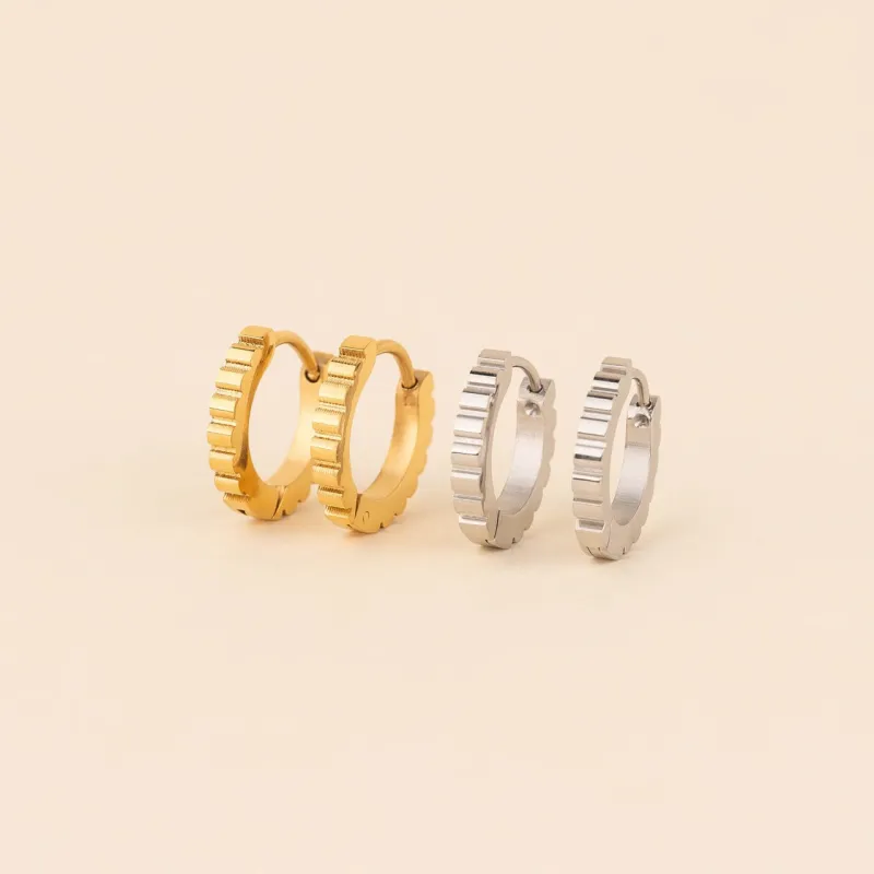Scalloped Huggie Hoop Earrings sold by Modcloth