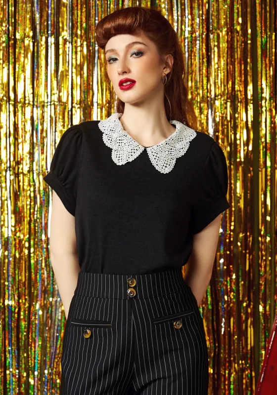 Diner Delight Peter Pan Collar Top sold by Modcloth
