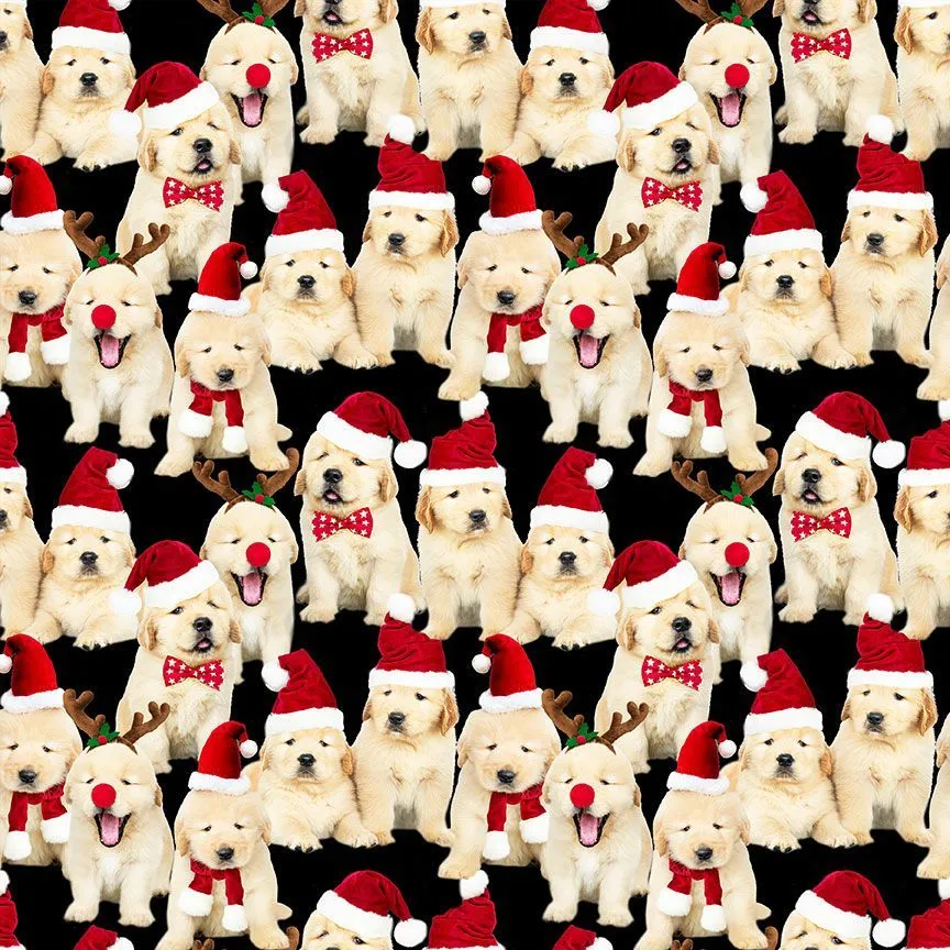 Shorter Length Retro Fit & Flare Dress Dogs in Santa Hats sold by Modcloth product image thumbnail 4