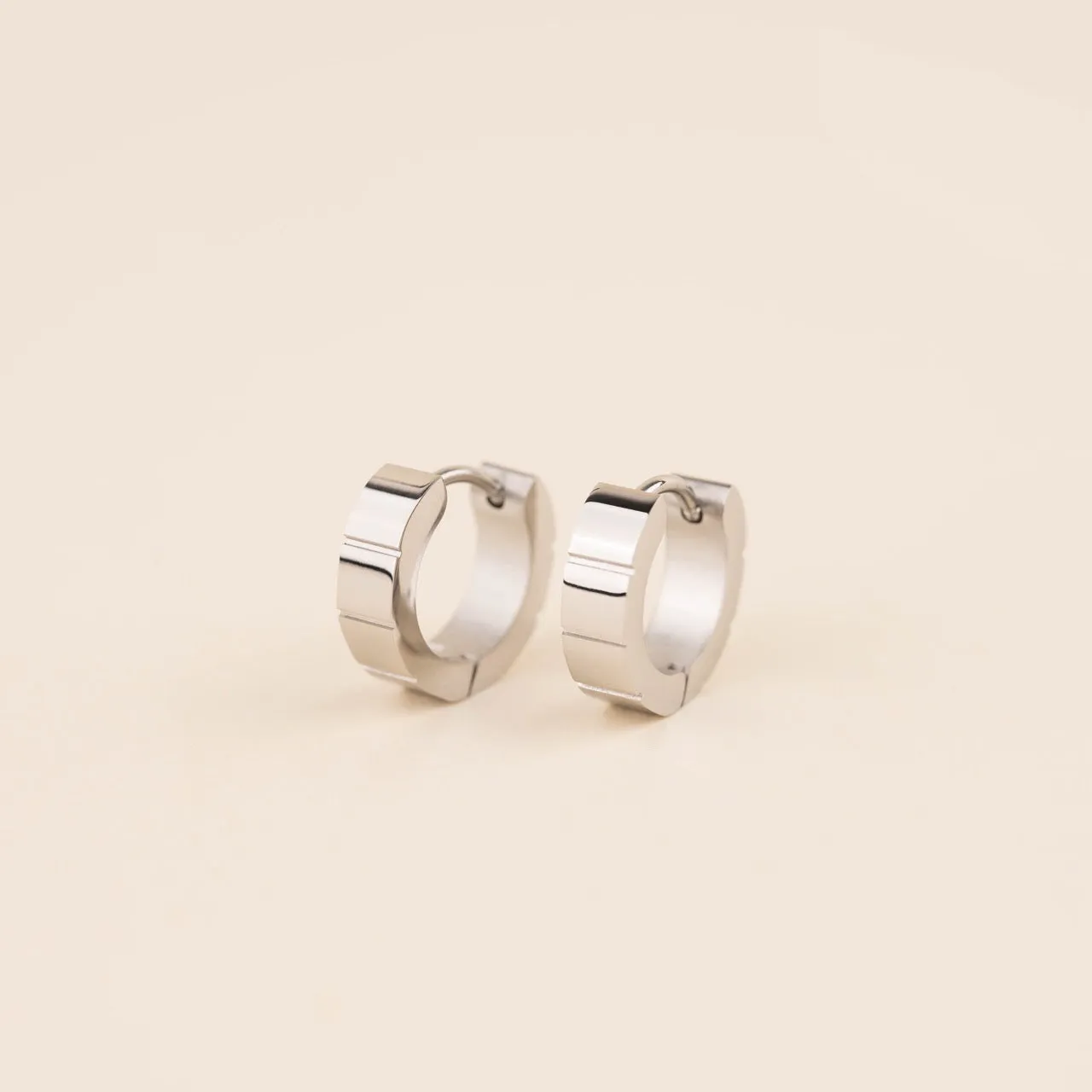 Step Chunky Huggie Hoop Earrings sold by Modcloth product image thumbnail 2