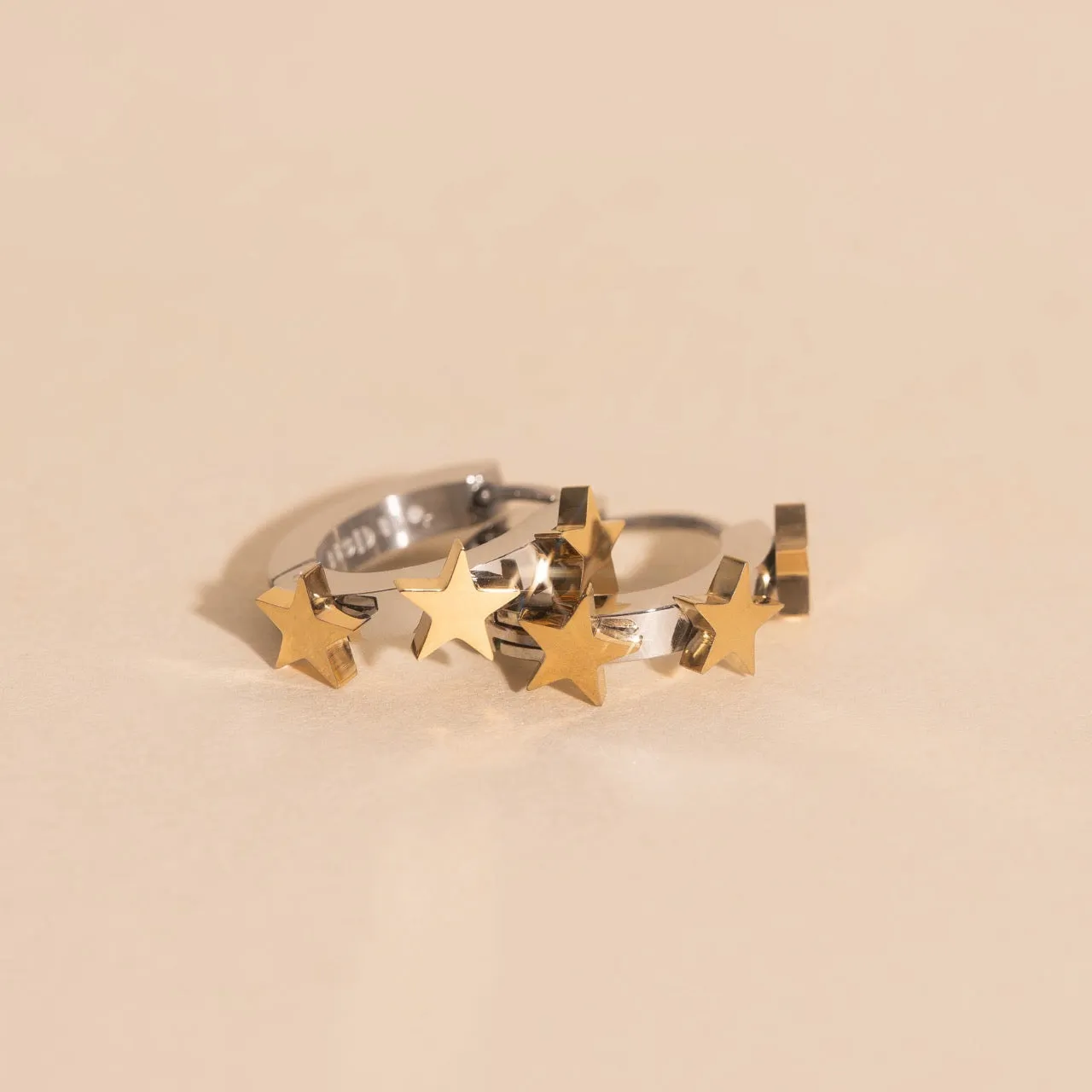 Star 3D Huggie Hoop Earrings sold by Modcloth product image thumbnail 3