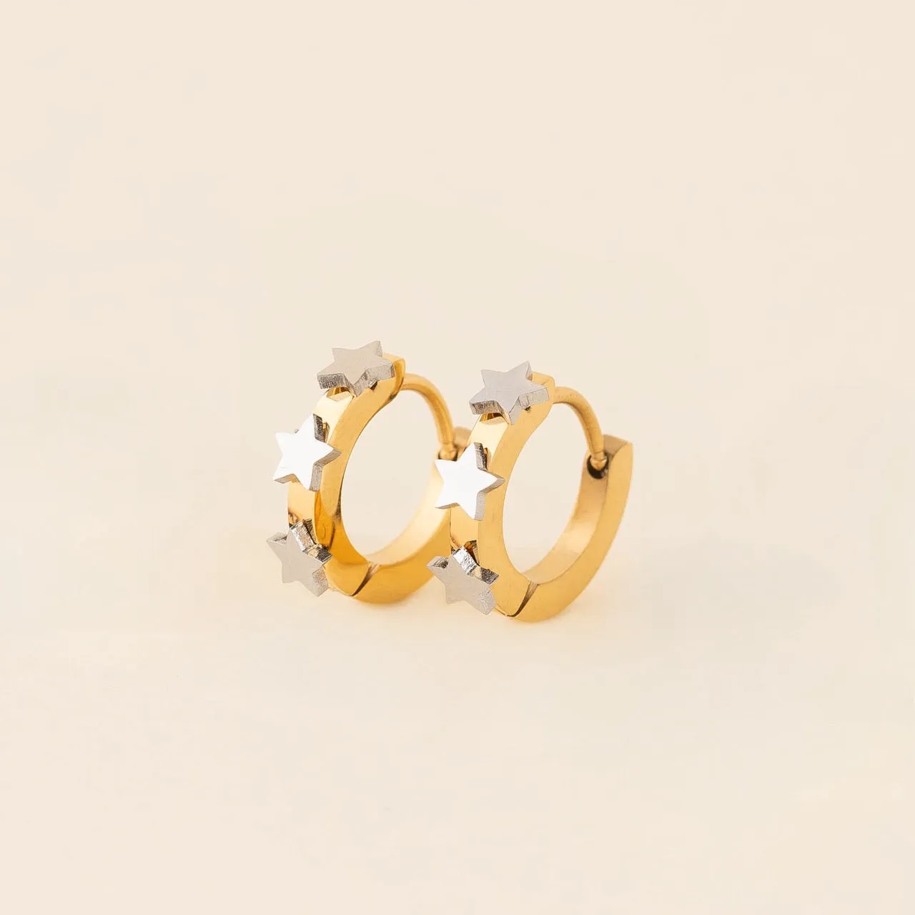 Star 3D Huggie Hoop Earrings sold by Modcloth product image thumbnail 4