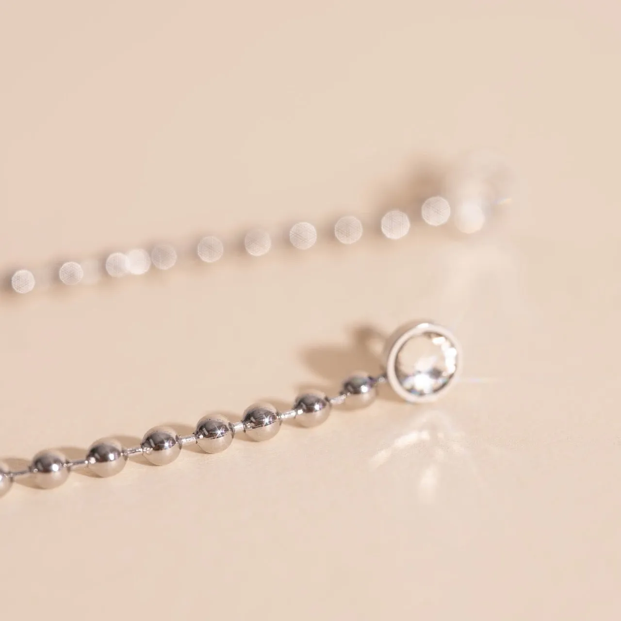 Crystal Bead Chain Stud Earrings sold by Modcloth product image thumbnail 2