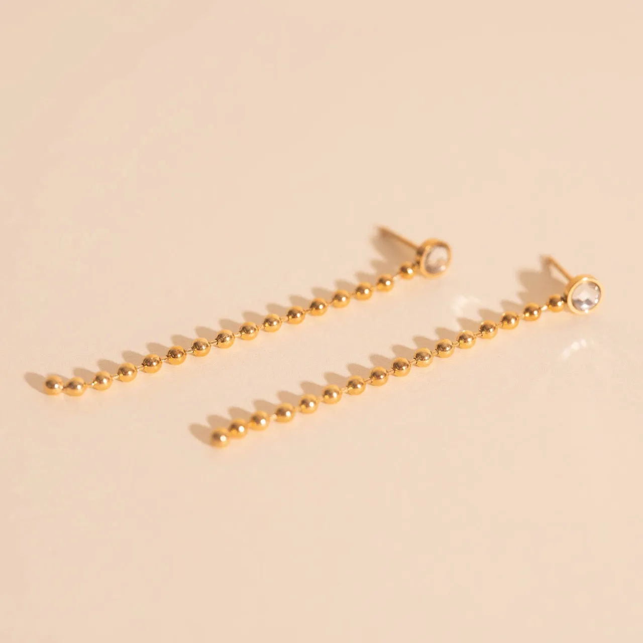 Crystal Bead Chain Stud Earrings sold by Modcloth product image thumbnail 3