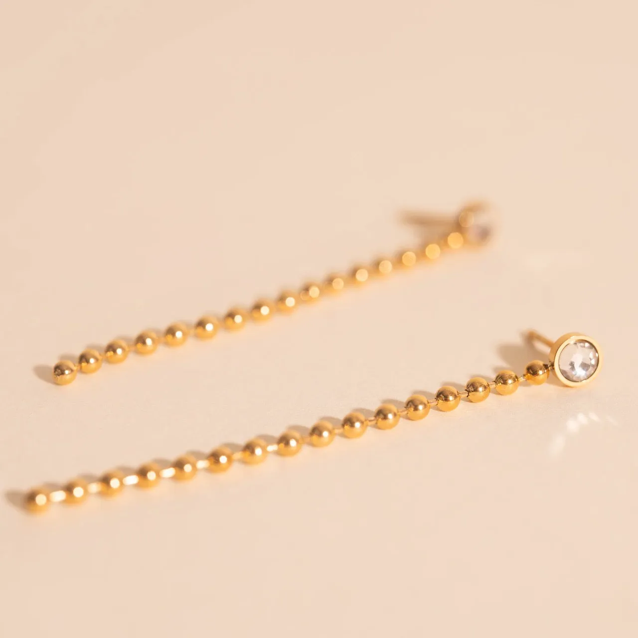 Crystal Bead Chain Stud Earrings sold by Modcloth product image thumbnail 4