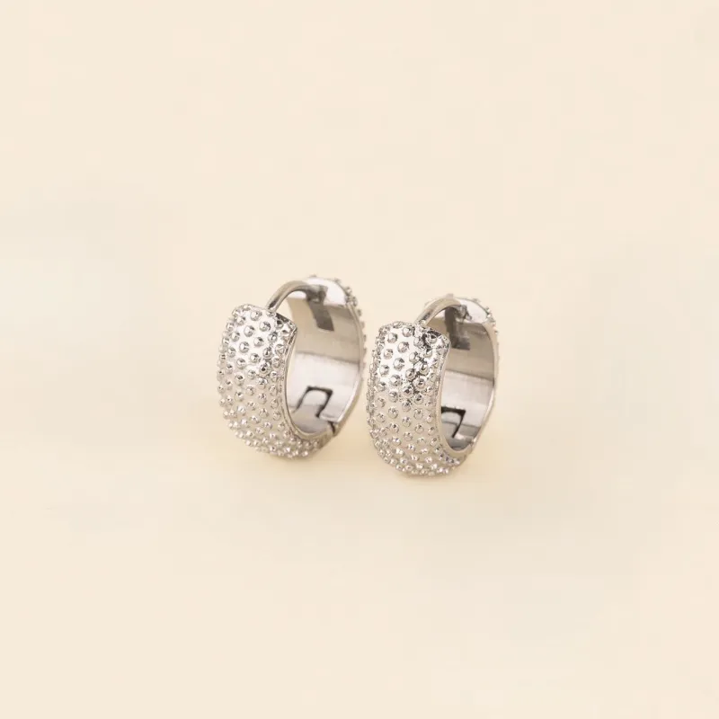 Party Super Chunky Huggie Hoop Earrings sold by Modcloth