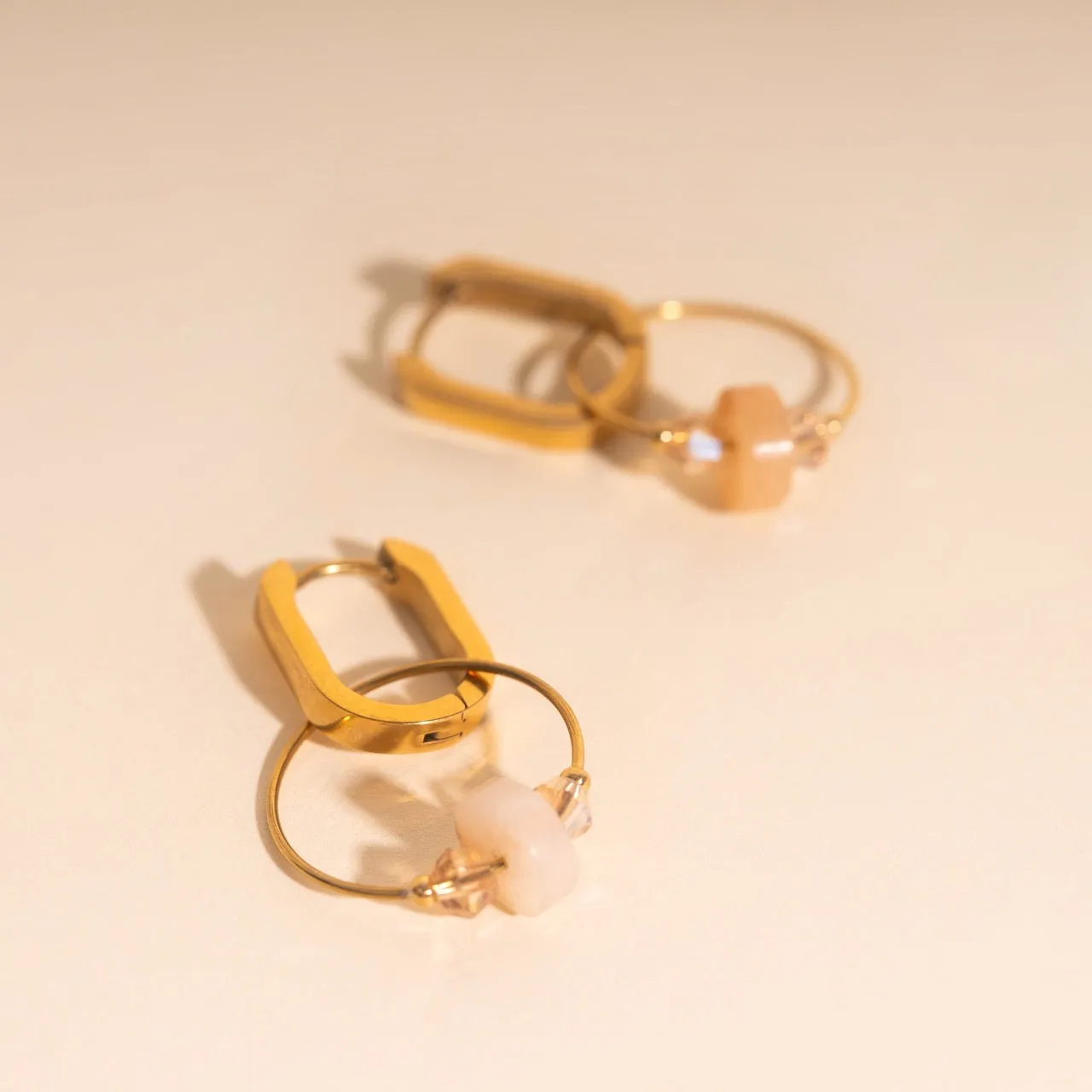 Blush Trio Huggie Hoop Charms sold by Modcloth product image thumbnail 3