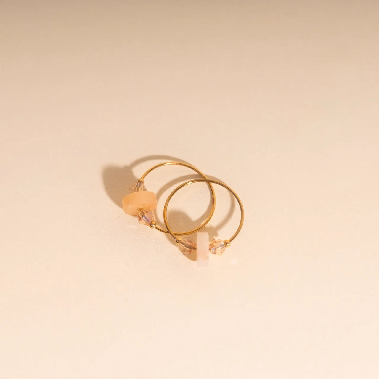 Blush Trio Huggie Hoop Charms sold by Modcloth product image thumbnail 4