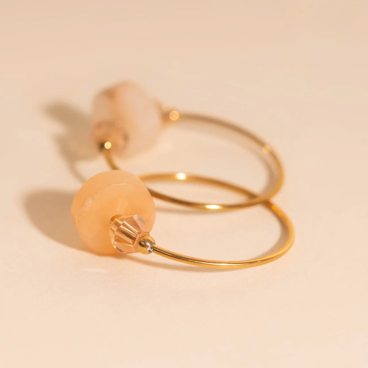 Blush Trio Huggie Hoop Charms sold by Modcloth product image thumbnail 5