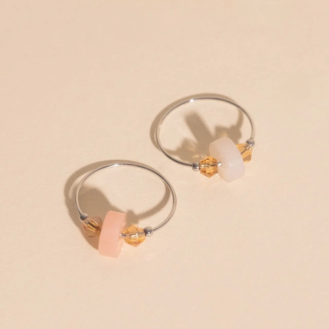 Blush Trio Huggie Hoop Charms sold by Modcloth product image thumbnail 2