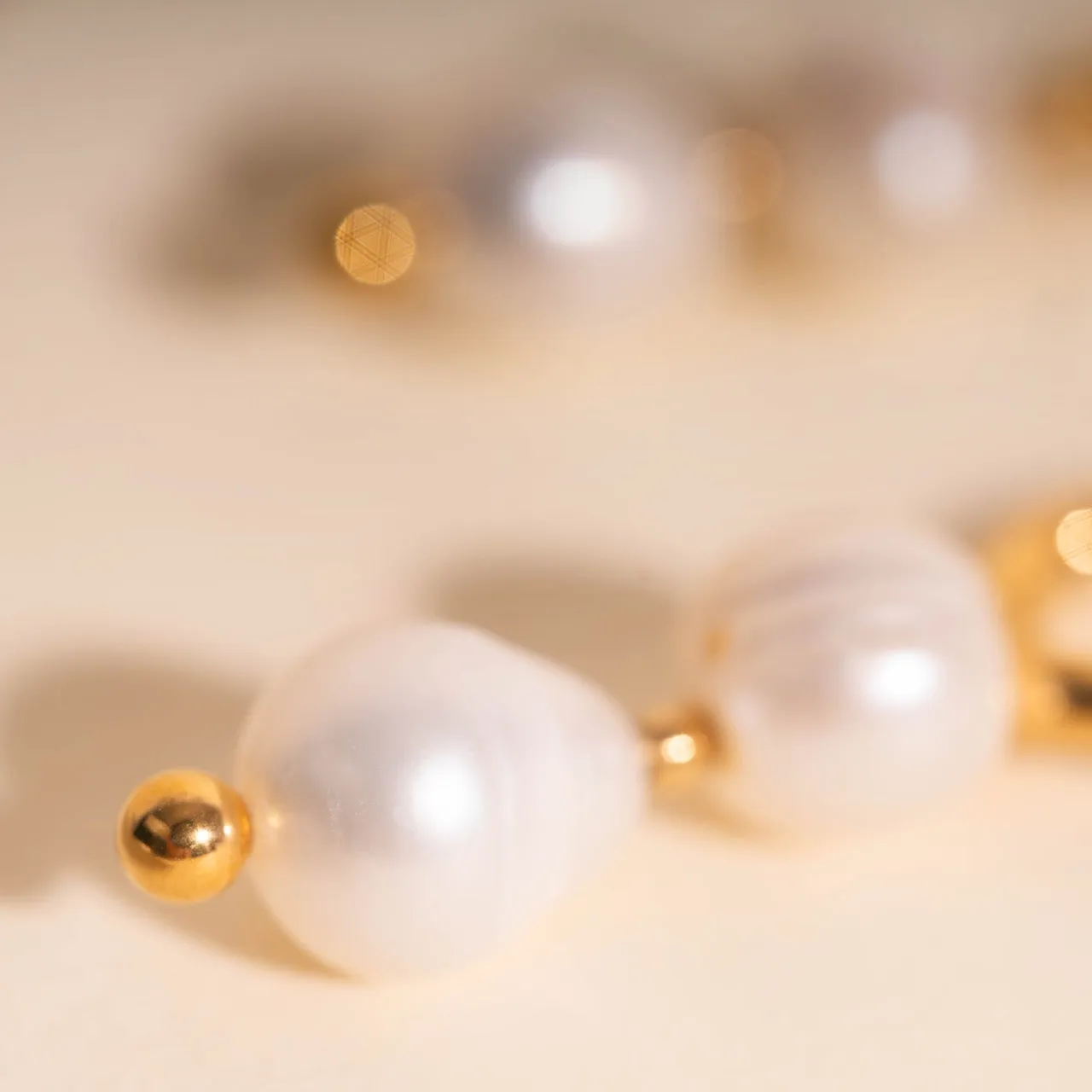 Ripple Pearl Huggie Hoop Charms sold by Modcloth product image thumbnail 3