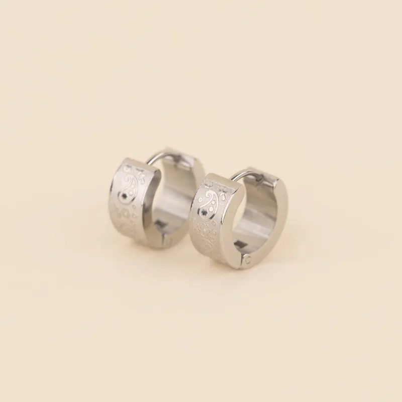 Paisley Super Chunky Huggie Hoop Earrings sold by Modcloth