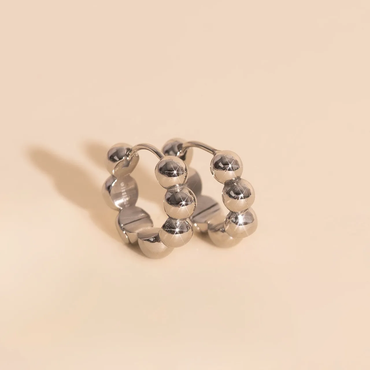 Bubble Chunky Rounded Huggie Hoop Earrings sold by Modcloth product image thumbnail 5