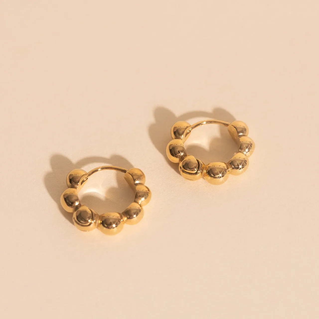 Bubble Chunky Rounded Huggie Hoop Earrings sold by Modcloth product image thumbnail 2