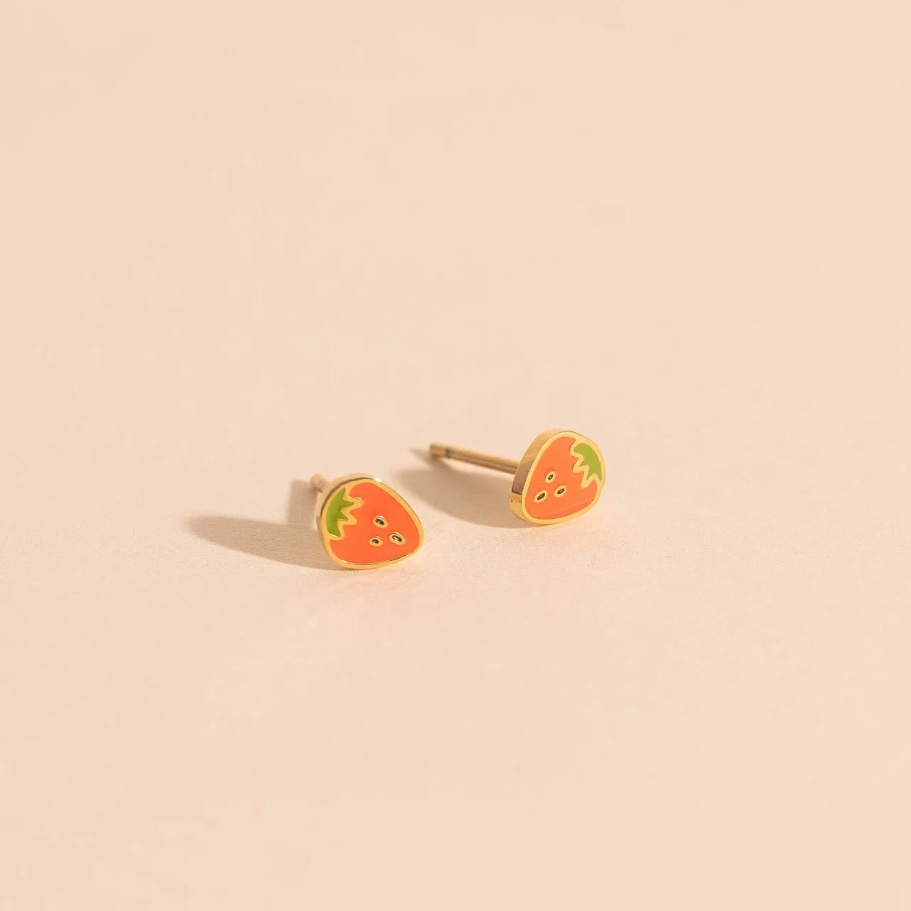 Mini Strawberry Stud Earrings sold by Modcloth product image thumbnail 2