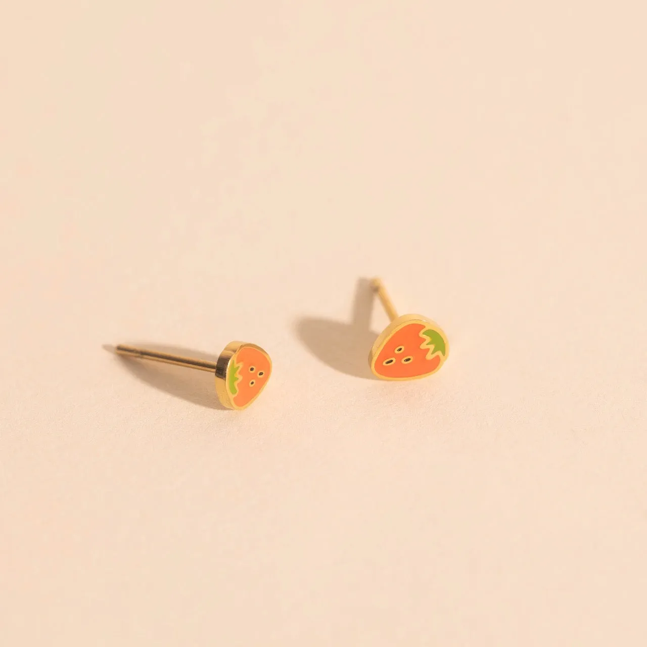 Mini Strawberry Stud Earrings sold by Modcloth product image thumbnail 3