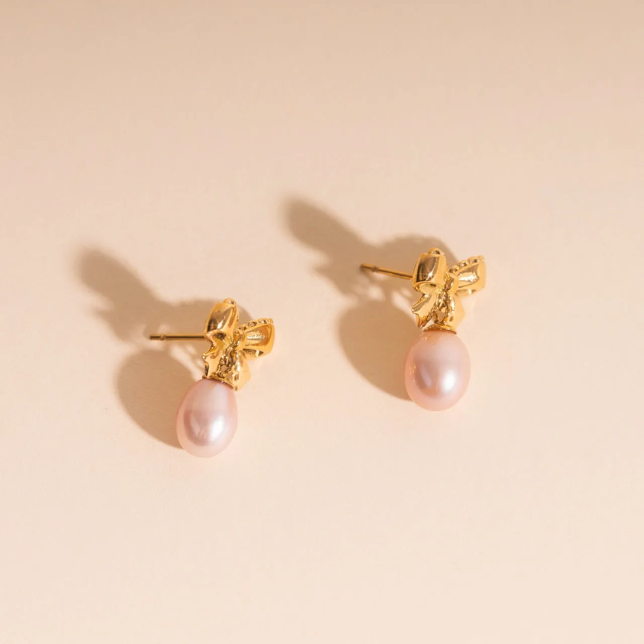 Bow Pearl Drop Stud Earrings sold by Modcloth product image thumbnail 5