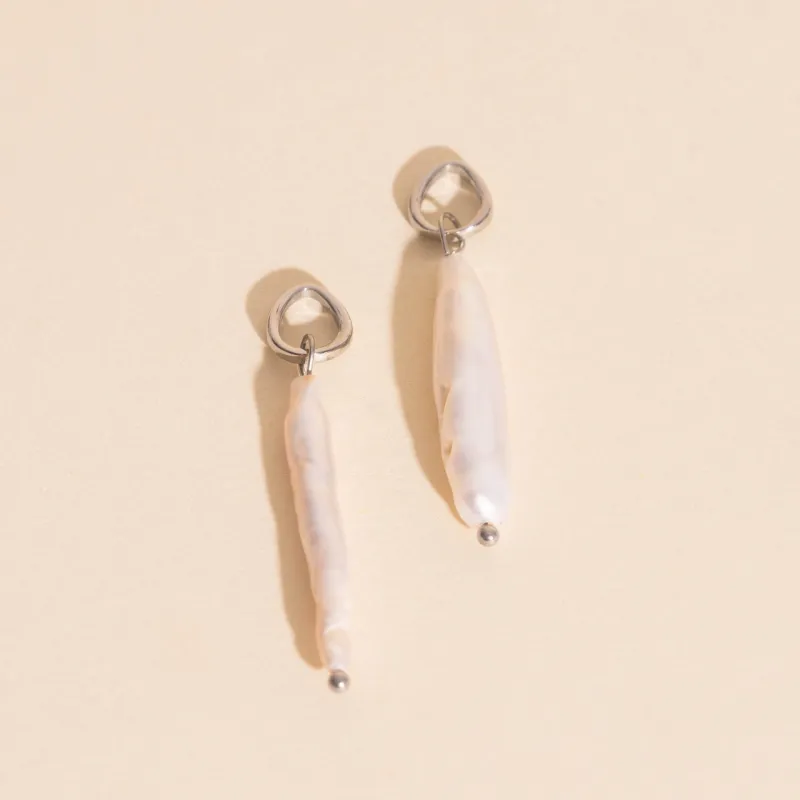 Sailor's Pearl Huggie Hoop Charms sold by Modcloth