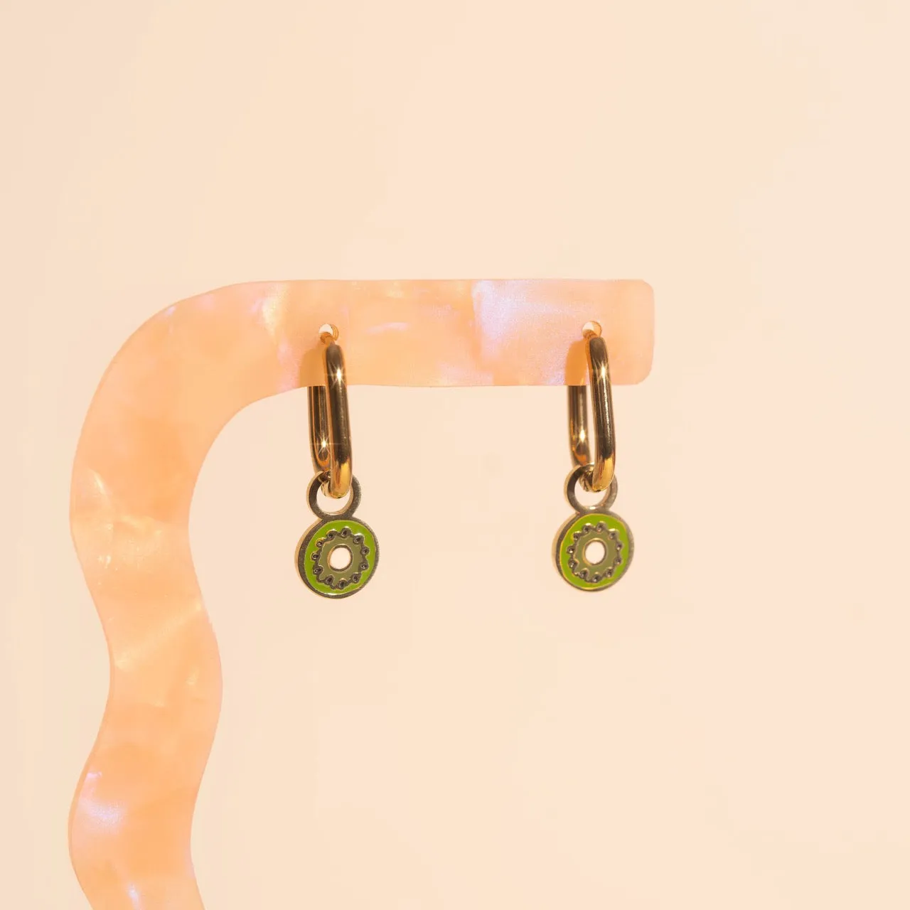 Mini Kiwi Huggie Hoop Charms sold by Modcloth product image thumbnail 3