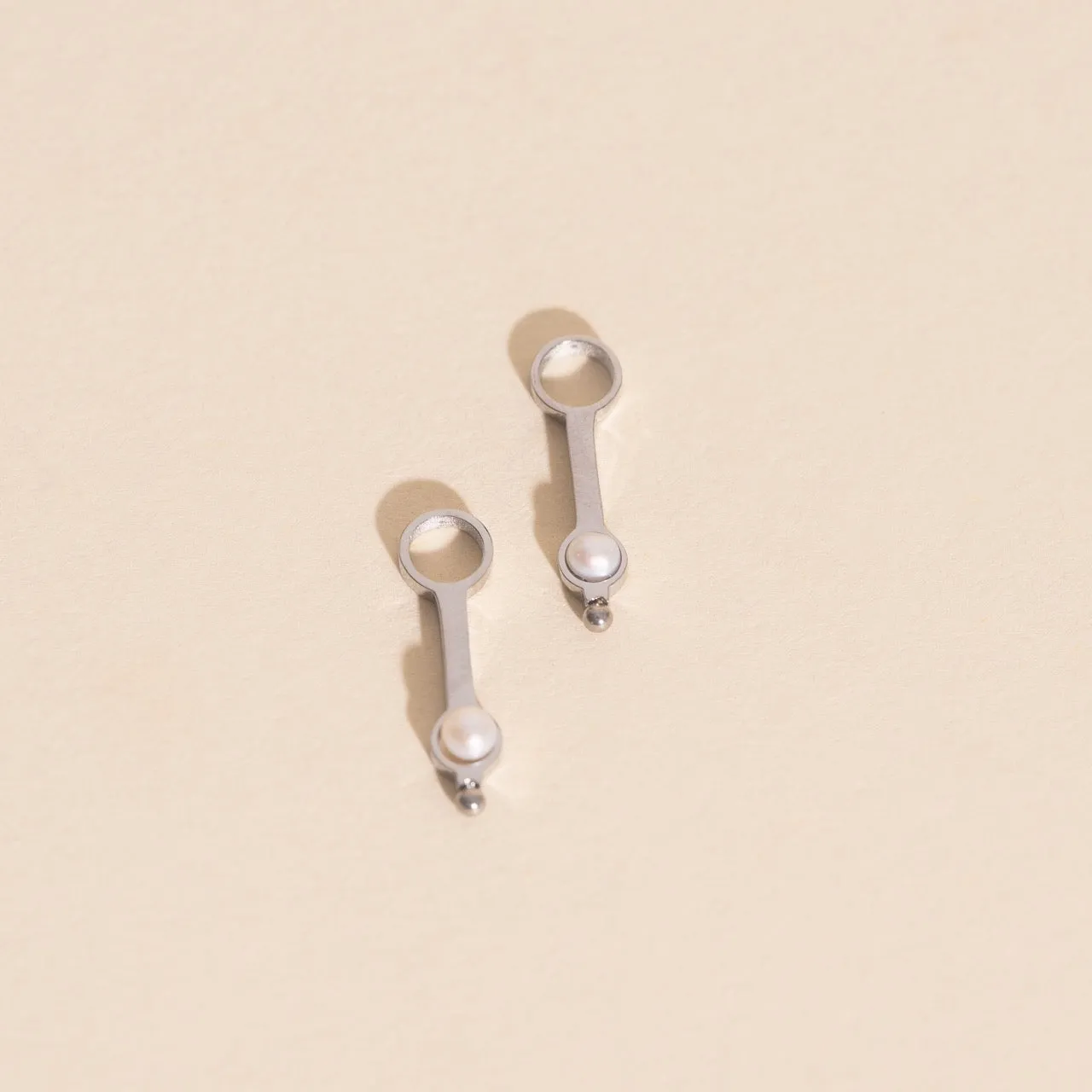 Mini Pearl Drop Huggie Hoop Charms sold by Modcloth