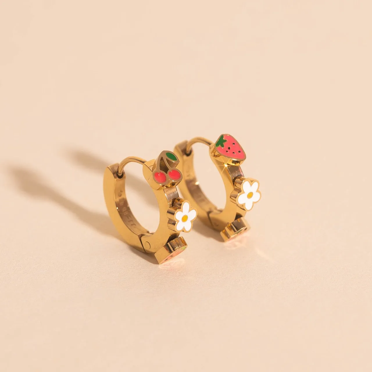 Berry Sweet 3D Huggie Hoop Earrings sold by Modcloth