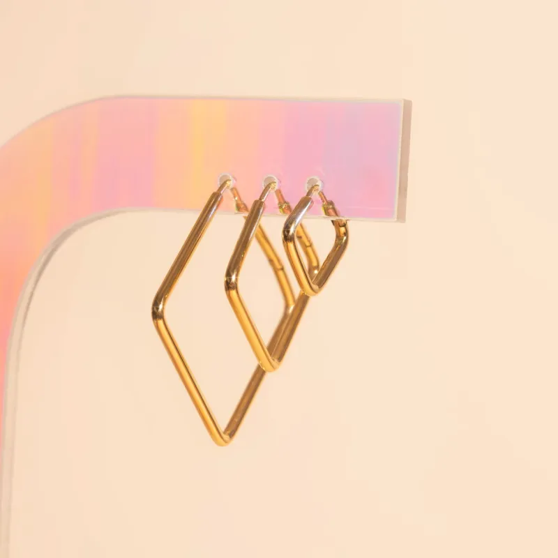 Diamond Rounded Huggie Hoop Earrings sold by Modcloth