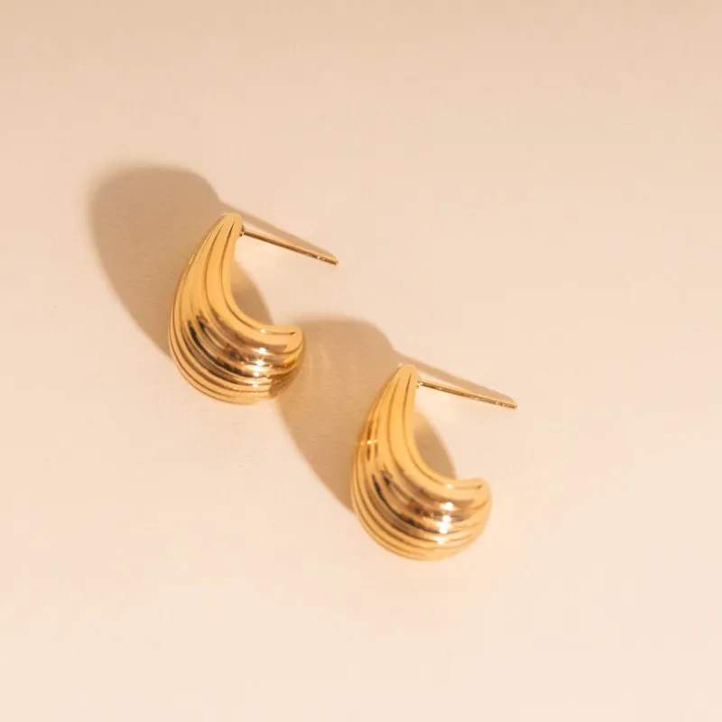 Chunky Tear Drop Stud Earrings sold by Modcloth