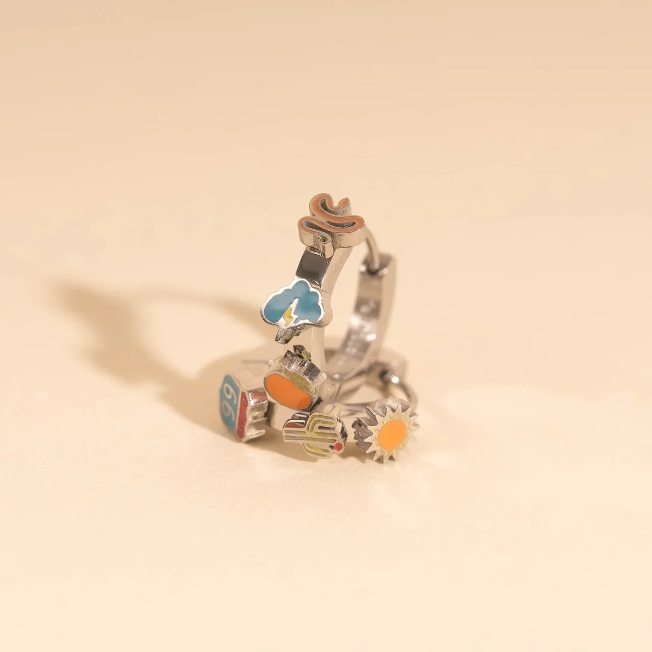 Arizona Desert 3D Huggie Hoop Earrings sold by Modcloth product image thumbnail 5