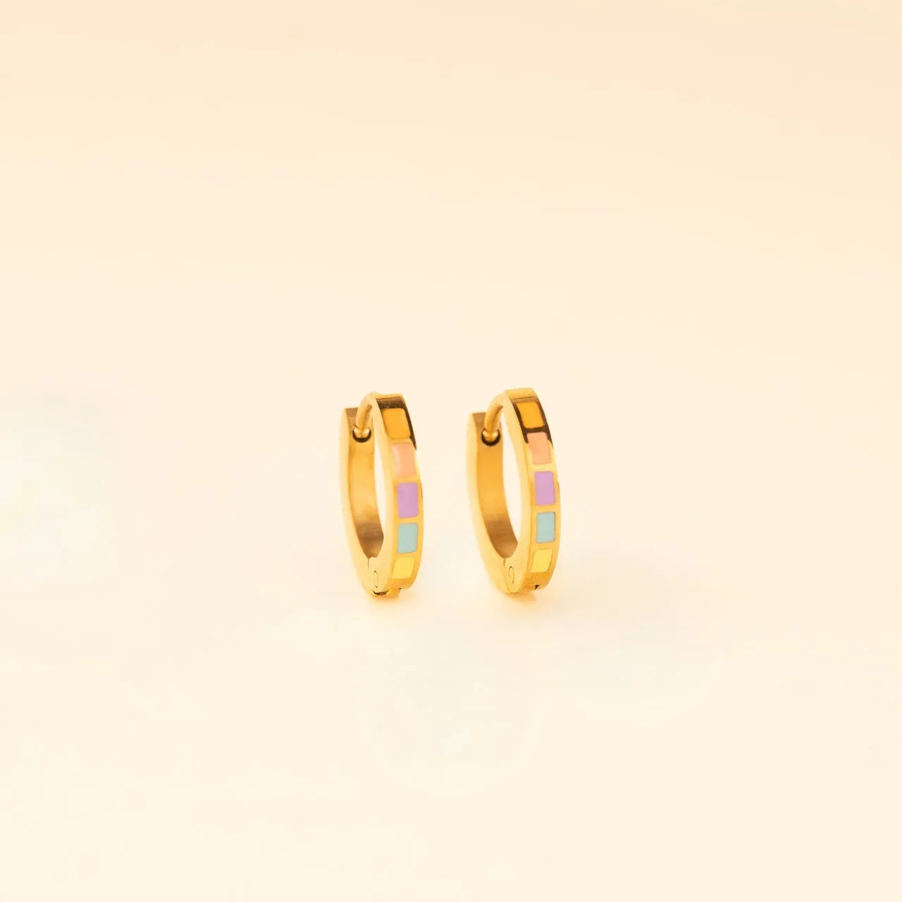 Rainbow Huggie Hoop Earrings sold by Modcloth product image thumbnail 2