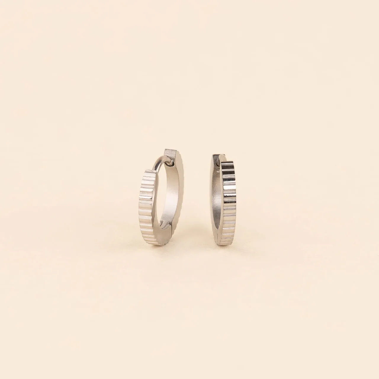 Textured Huggie Hoop Earrings sold by Modcloth product image thumbnail 2