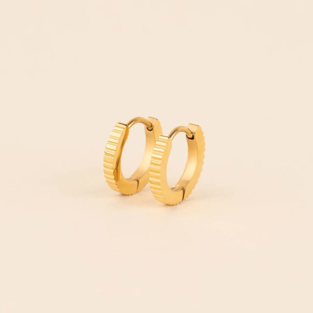 Textured Huggie Hoop Earrings sold by Modcloth product image thumbnail 3