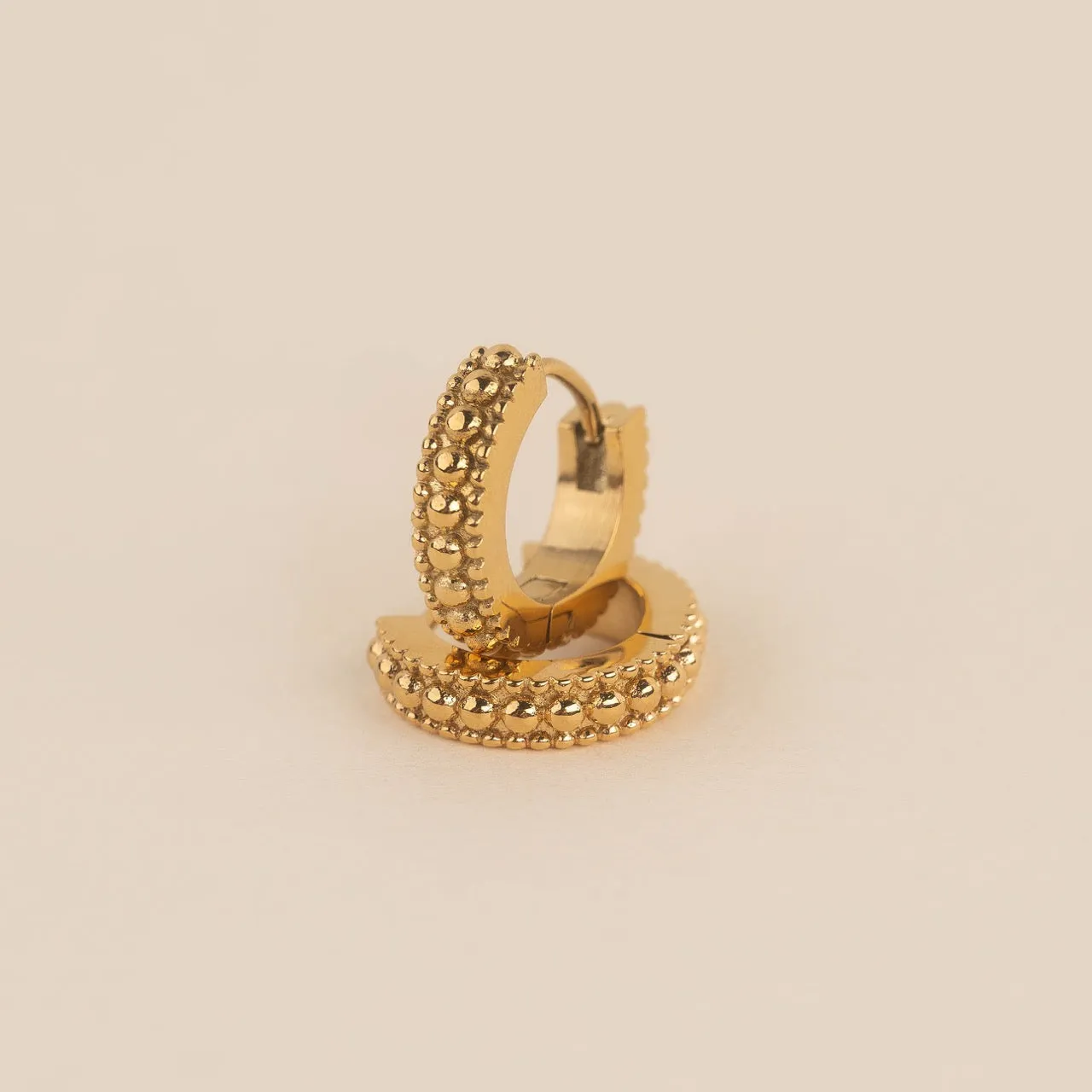 Dotted Chunky Huggie Hoop Earrings sold by Modcloth product image thumbnail 2