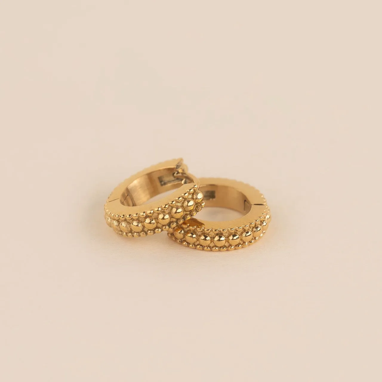 Dotted Chunky Huggie Hoop Earrings sold by Modcloth product image thumbnail 3