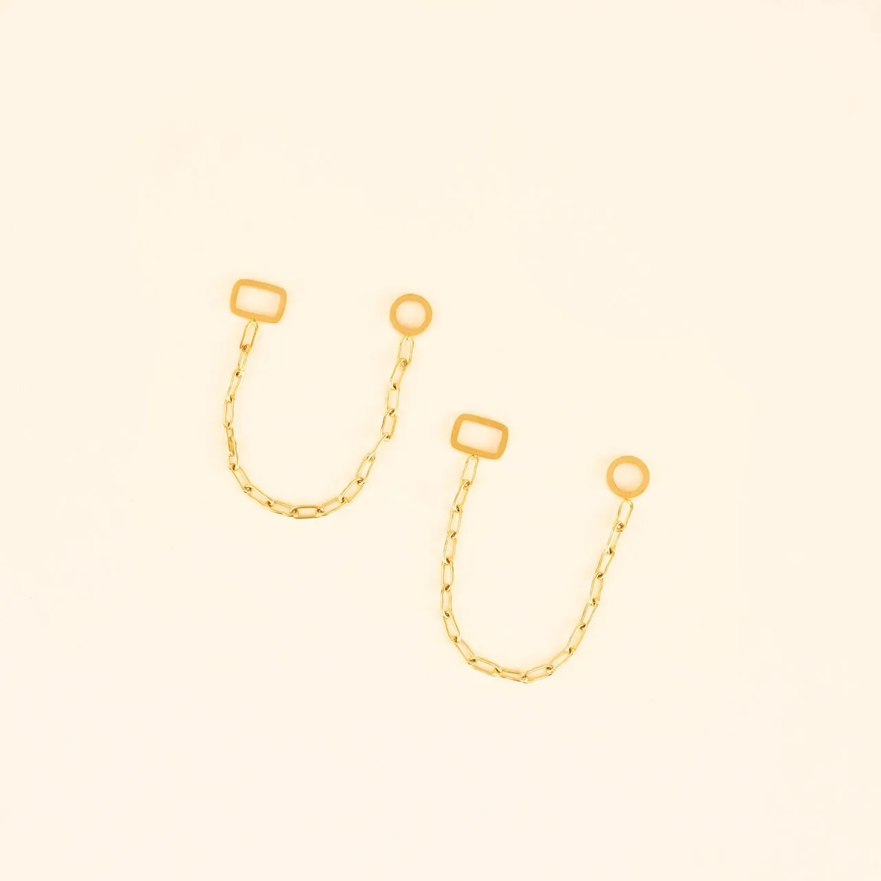 Paperclip Chain Huggie Hoop Chains sold by Modcloth product image thumbnail 5