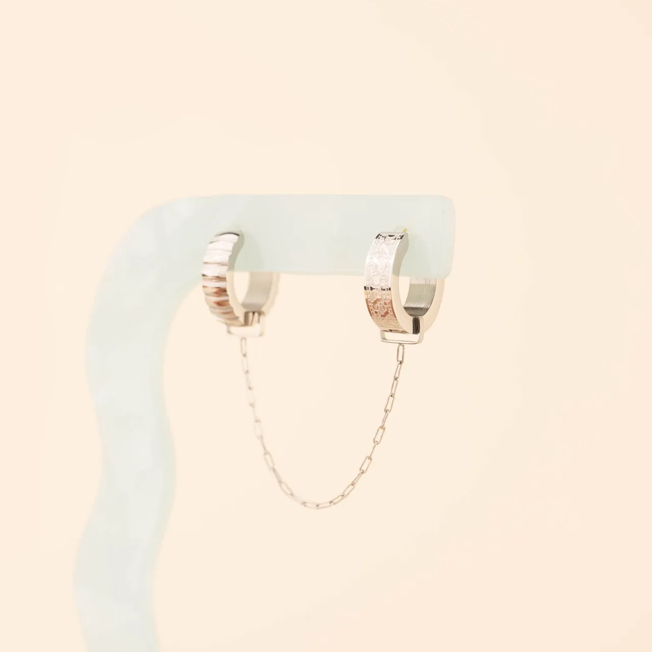 Paperclip Chain Huggie Hoop Chains sold by Modcloth product image thumbnail 2