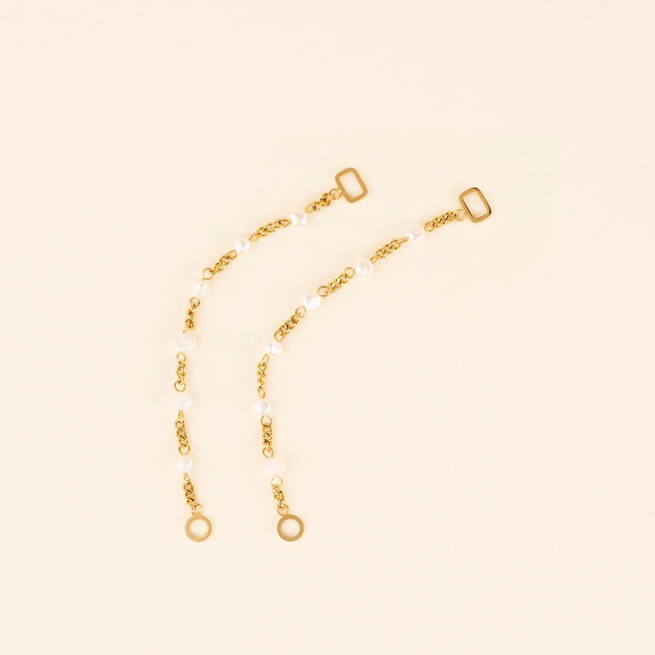 Pearl Chain Huggie Hoop Chains sold by Modcloth product image thumbnail 5
