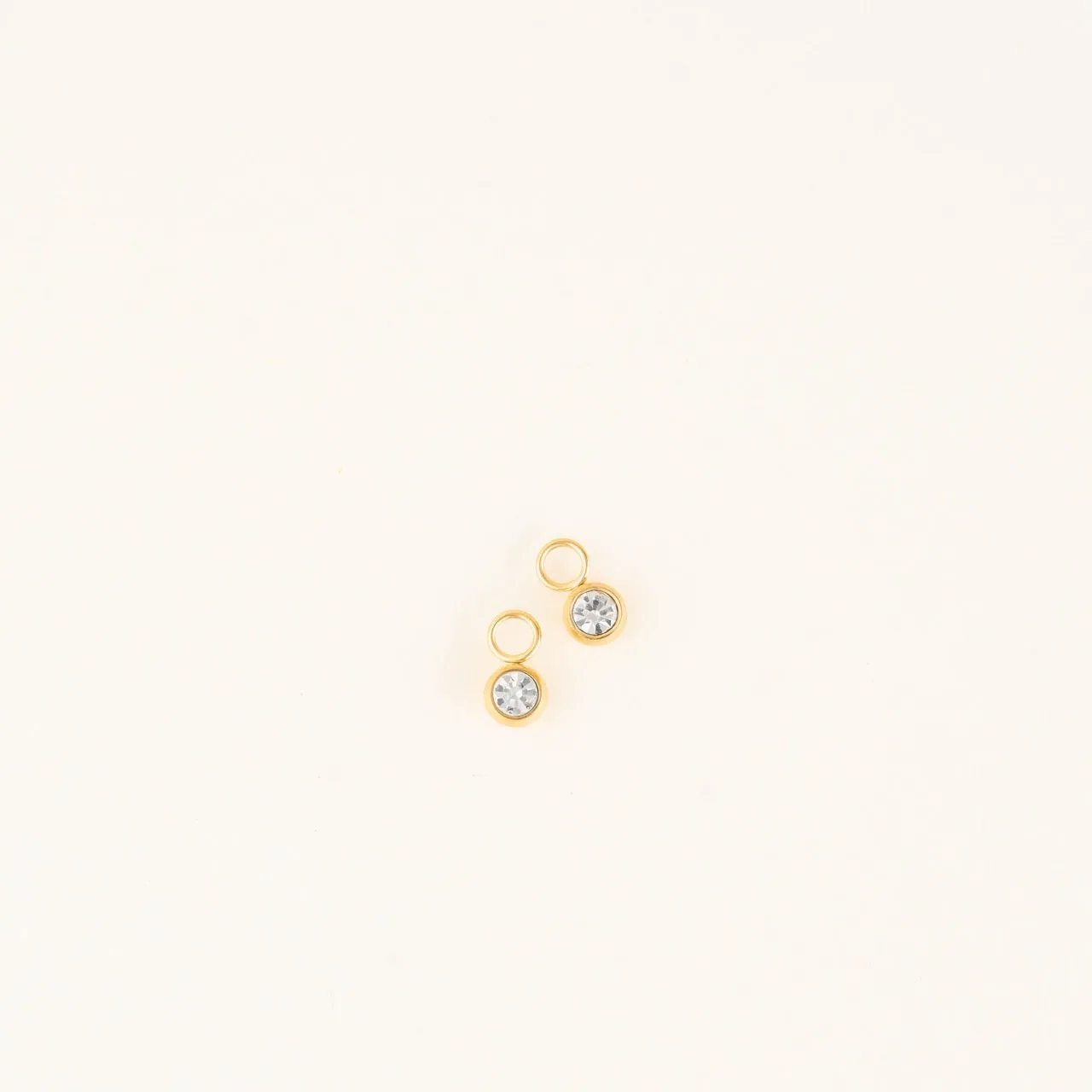 Round Crystal Huggie Hoop Charms sold by Modcloth product image thumbnail 4