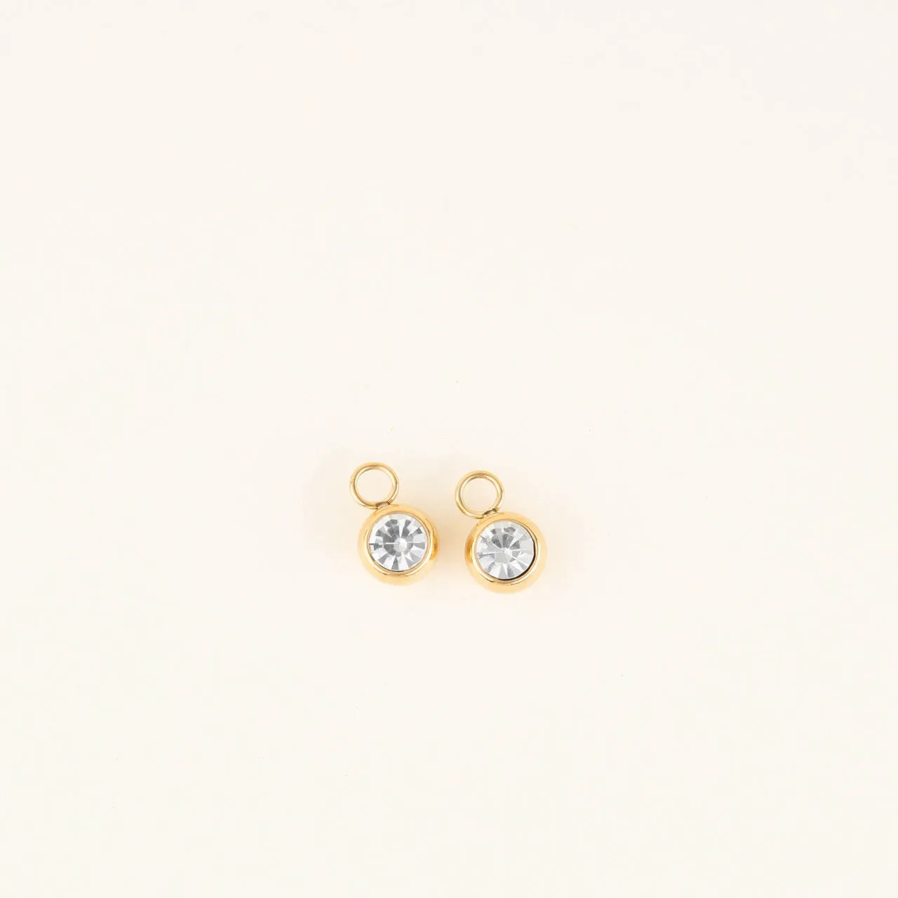 Round Crystal Huggie Hoop Charms sold by Modcloth product image thumbnail 5