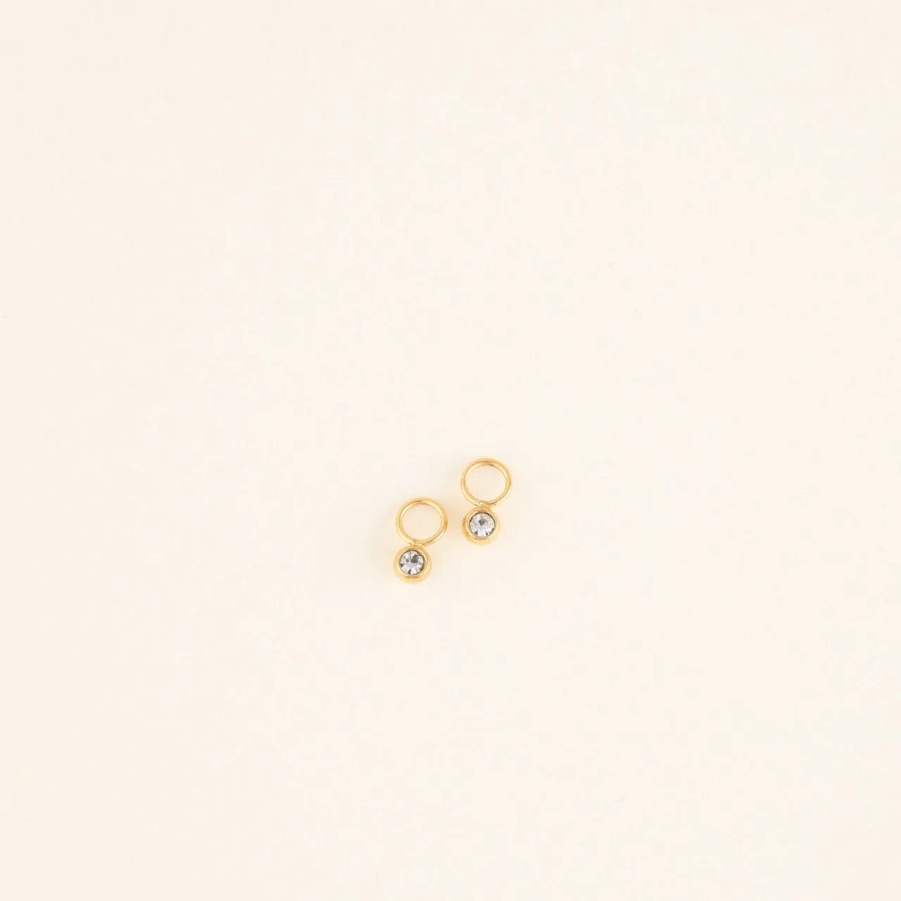 Round Crystal Huggie Hoop Charms sold by Modcloth product image thumbnail 3