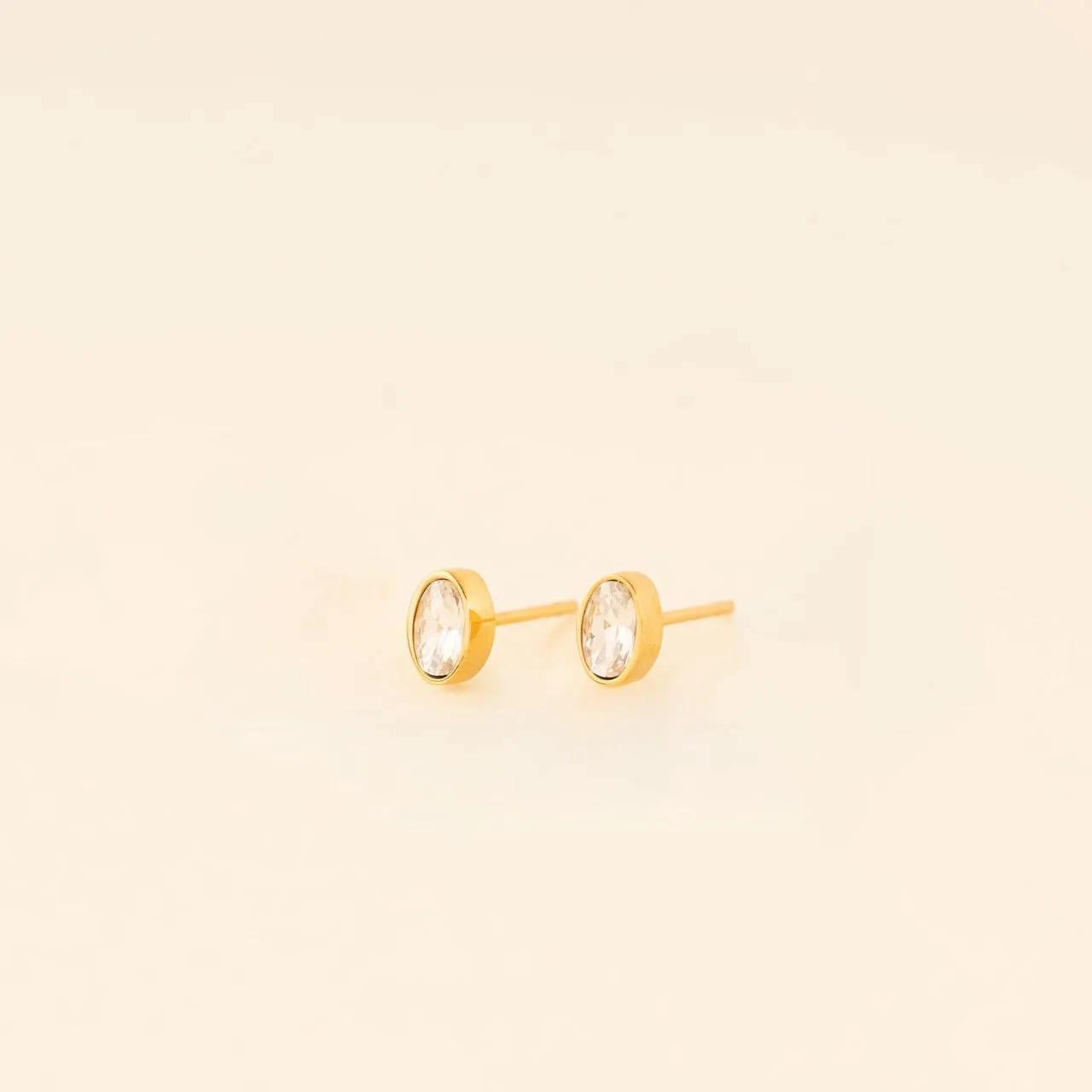 Oval Crystal Stud Earrings sold by Modcloth product image thumbnail 2