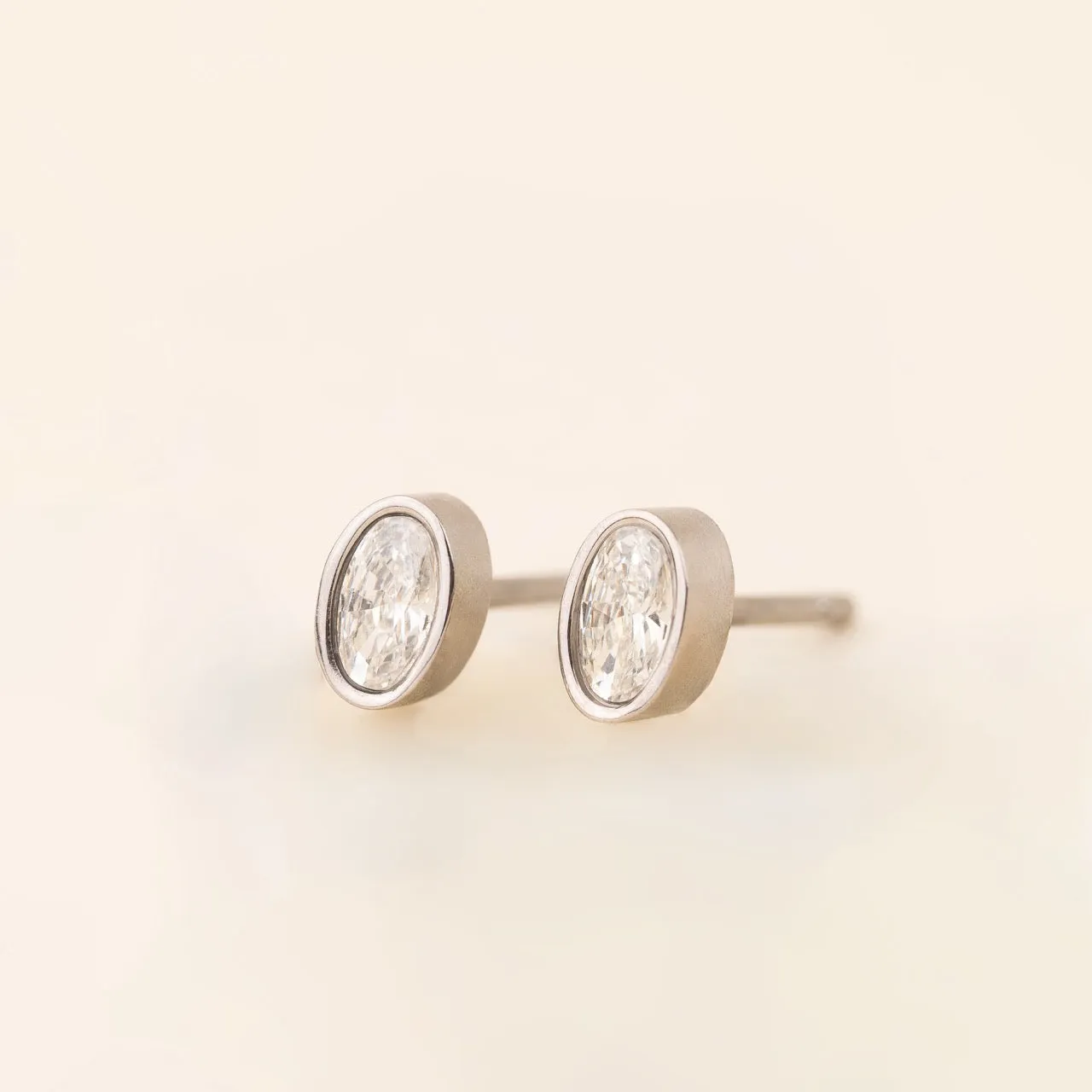 Oval Crystal Stud Earrings sold by Modcloth product image thumbnail 3