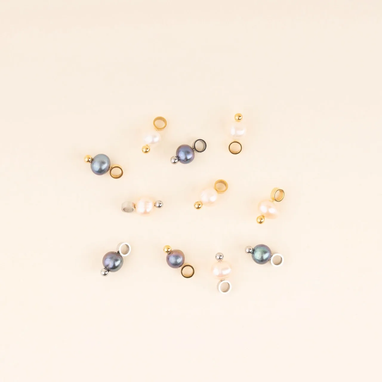 Natural Pearl Huggie Hoop Charms sold by Modcloth product image thumbnail 5