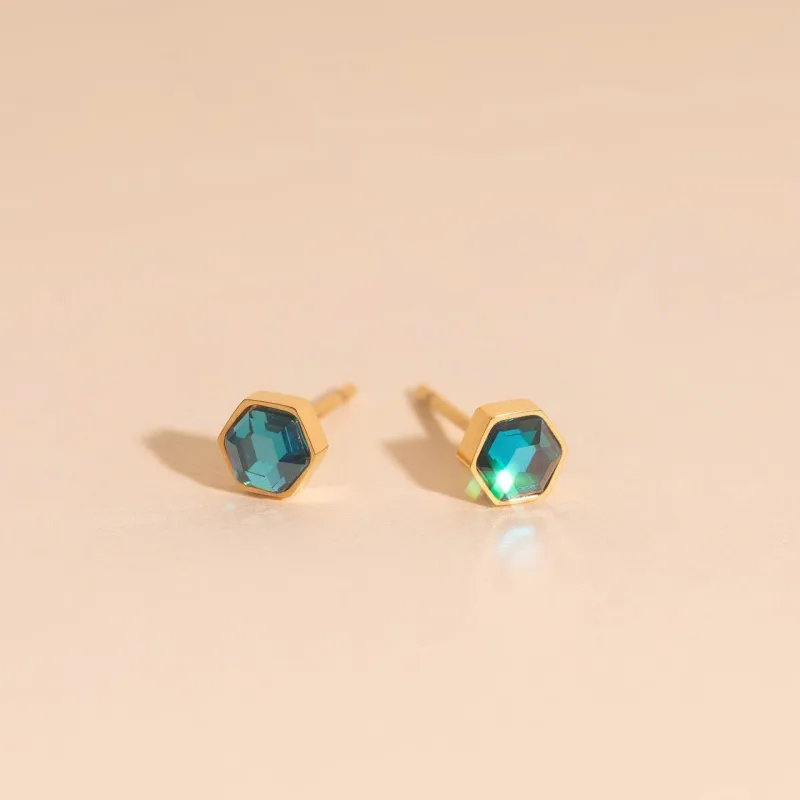 March Birthstone Stud Earrings sold by Modcloth