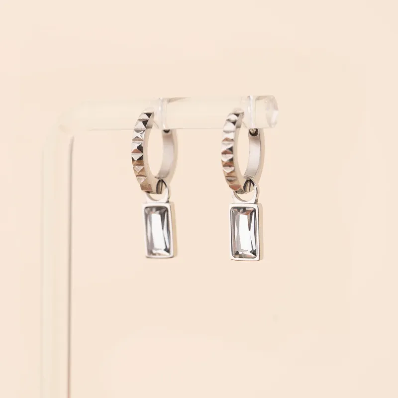 April Birthstone Huggie Hoop Charms sold by Modcloth