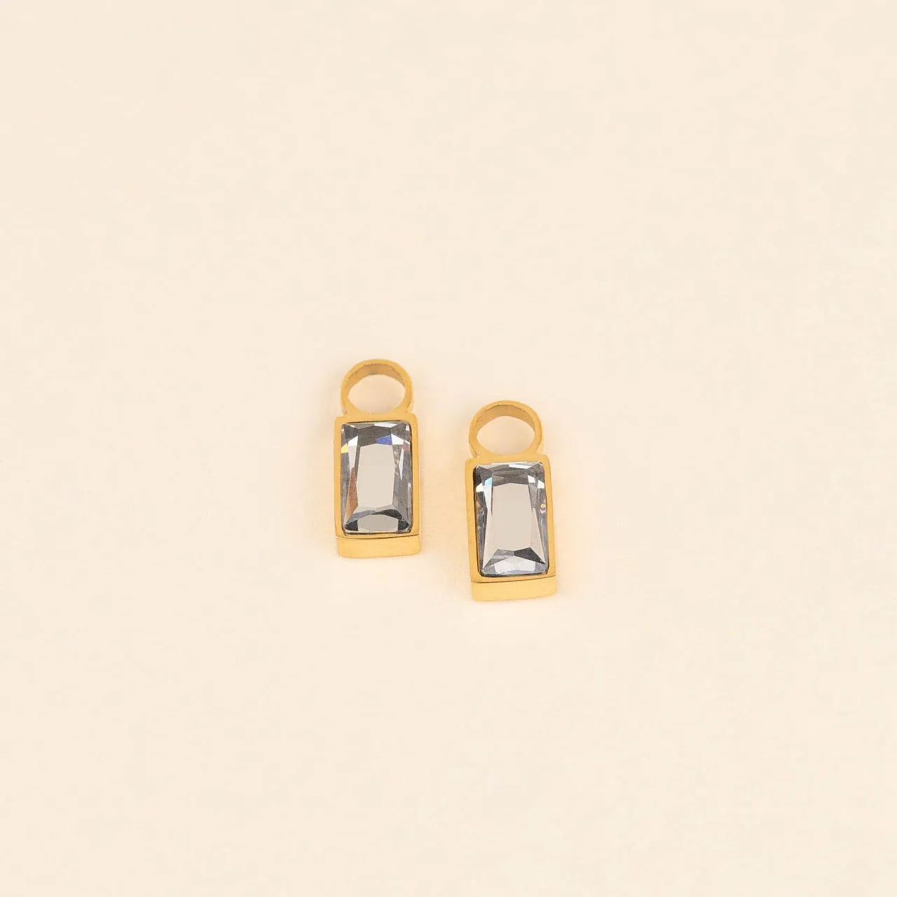 April Birthstone Huggie Hoop Charms sold by Modcloth product image thumbnail 3