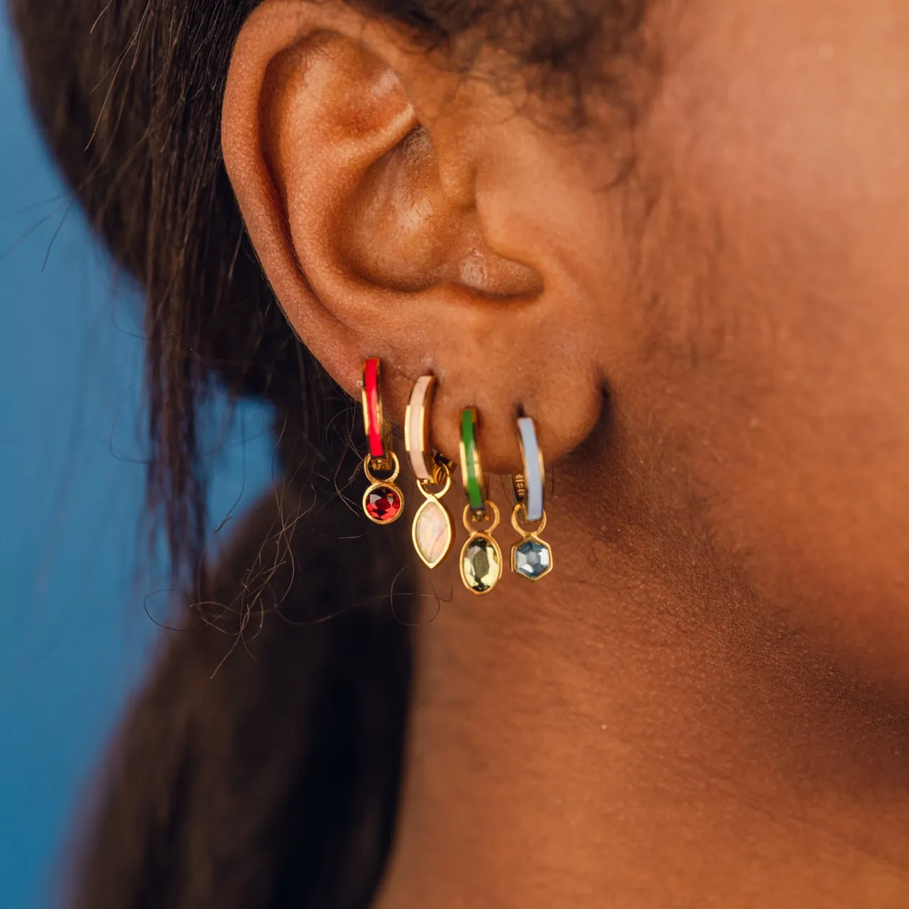 March Birthstone Huggie Hoop Charms sold by Modcloth product image thumbnail 4